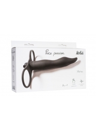 Черная вибронасадка для двойного проникновения Flirtini - 15,9 см. - Lola Games - купить с доставкой в Элисте
