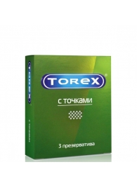 Текстурированные презервативы Torex  С точками  - 3 шт. - Torex - купить с доставкой в Элисте