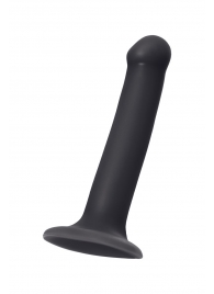 Черный фаллос на присоске Silicone Bendable Dildo M - 18 см. - Strap-on-me - купить с доставкой в Элисте