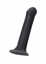 Черный фаллос на присоске Silicone Bendable Dildo L - 19 см. - Strap-on-me - купить с доставкой в Элисте