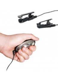 Черные электрические зажимы для сосков Shock Therapy Nipple Clamps - Pipedream - купить с доставкой в Элисте