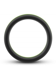 Черно-зеленое эрекционное кольцо Silicone Go Pro Cock Ring - Blush Novelties - в Элисте купить с доставкой