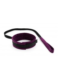 Фиолетово-черный ошейник My Rules с поводком - БДСМ Арсенал - купить с доставкой в Элисте