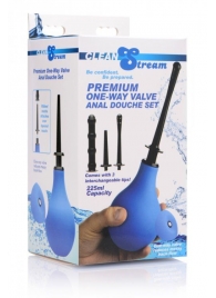 Анальный душ с 3 насадками Premium One-way Valve Anal Douche Set - XR Brands - купить с доставкой в Элисте