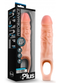 Телесный реалистичный фаллоудлинитель 9 Inch Silicone Cock Sheath Penis Extender - 22,86 см. - Blush Novelties - в Элисте купить с доставкой