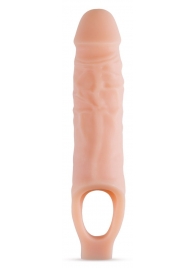 Телесный реалистичный фаллоудлинитель 9 Inch Silicone Cock Sheath Penis Extender - 22,86 см. - Blush Novelties - в Элисте купить с доставкой