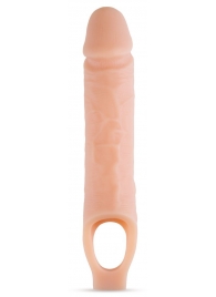 Телесный реалистичный фаллоудлинитель 10 Inch Silicone Cock Sheath Penis Extender - 25,4 см. - Blush Novelties - в Элисте купить с доставкой