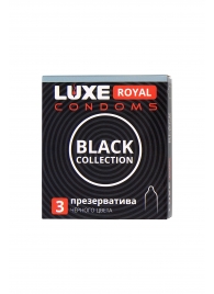 Черные презервативы LUXE Royal Black Collection - 3 шт. - Luxe - купить с доставкой в Элисте