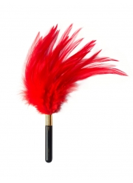 Красный перьевой тиклер Plume - 23 см. - Lola Lingerie - купить с доставкой в Элисте