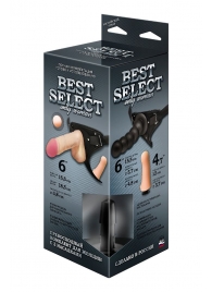 Черный пояс для женщин BEST SELECT с 3 насадками - LOVETOY (А-Полимер) - купить с доставкой в Элисте