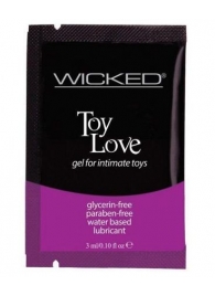 Лубрикант на водной основе для использования с игрушками WICKED Toy Love - 3 мл. - Wicked - купить с доставкой в Элисте