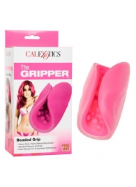 Розовый рельефный мастурбатор Beaded Grip - California Exotic Novelties - в Элисте купить с доставкой