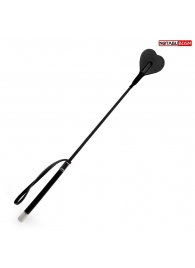 Черный стек с наконечником-сердечком - 54 см. - Notabu - купить с доставкой в Элисте