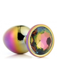 Голографическая анальная втулка с радужным кристаллом - 7,1 см. - Dream Toys - купить с доставкой в Элисте