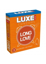 Презервативы с продлевающим эффектом LUXE Royal Long Love - 3 шт. - Luxe - купить с доставкой в Элисте