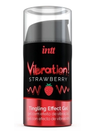 Жидкий интимный гель с эффектом вибрации Vibration! Strawberry - 15 мл. - INTT - купить с доставкой в Элисте