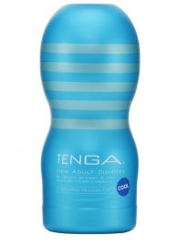 Мастурбатор с охлаждающей смазкой TENGA Original Vacuum Cup Cool - Tenga - в Элисте купить с доставкой