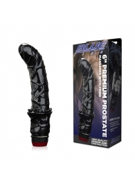 Черный вибромассажер простаты 6  Premium Prostate Massager - BlueLine - в Элисте купить с доставкой