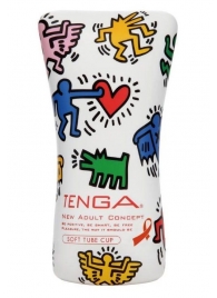 Мастурбатор-туба Keith Haring Soft Tube CUP - Tenga - в Элисте купить с доставкой