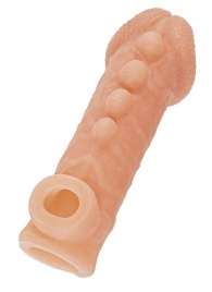 Телесная закрытая насадка с шишечками Cock Sleeve Size S - 13,8 см. - KOKOS - в Элисте купить с доставкой