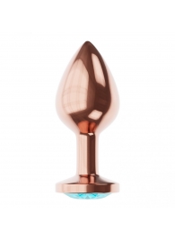 Пробка цвета розового золота с малиновым кристаллом Diamond Topaz Shine L - 8,3 см. - Lola Games - купить с доставкой в Элисте