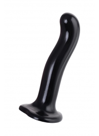 Черный стимулятор для пар P G-Spot Dildo Size M - 18 см. - Strap-on-me - в Элисте купить с доставкой