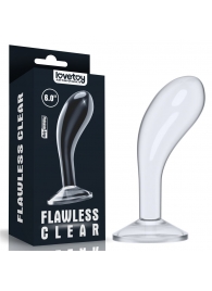 Прозрачный стимулятор простаты Flawless Clear Prostate Plug - 15 см. - Lovetoy - в Элисте купить с доставкой