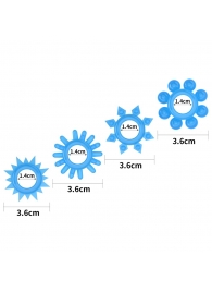 Набор из 4 голубых, светящихся в темноте эрекционных колец Lumino Play - Lovetoy - в Элисте купить с доставкой