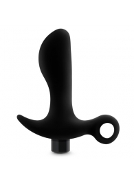 Черный анальный вибратор Silicone Vibrating Prostate Massager 01 - 10,8 см. - Blush Novelties - в Элисте купить с доставкой