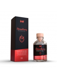 Массажный гель с ароматом клубники Strawberry - 30 мл. - INTT - купить с доставкой в Элисте