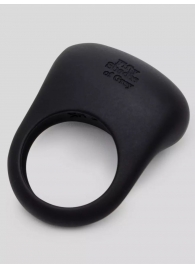 Черное эрекционное виброкольцо Sensation Rechargeable Vibrating Love Ring - Fifty Shades of Grey - в Элисте купить с доставкой