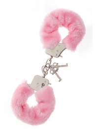 Металлические наручники с розовой меховой опушкой METAL HANDCUFF WITH PLUSH PINK - Dream Toys - купить с доставкой в Элисте