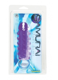 Закрытая фиолетовая насадка с пупырышками SAMURAI PENIS SLEEVE PURPLE - 14,5 см. - NMC - в Элисте купить с доставкой