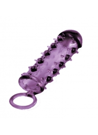 Закрытая фиолетовая насадка с пупырышками SAMURAI PENIS SLEEVE PURPLE - 14,5 см. - NMC - в Элисте купить с доставкой