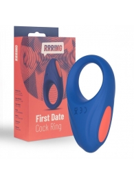 Синее эрекционное кольцо RRRING First Date Cock Ring - FeelzToys - в Элисте купить с доставкой