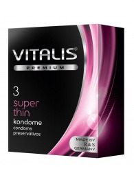 Ультратонкие презервативы VITALIS PREMIUM super thin - 3 шт. - Vitalis - купить с доставкой в Элисте