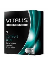 Контурные презервативы VITALIS PREMIUM comfort plus - 3 шт. - Vitalis - купить с доставкой в Элисте