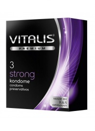 Презервативы с утолщенной стенкой VITALIS PREMIUM strong - 3 шт. - Vitalis - купить с доставкой в Элисте