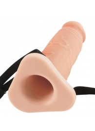 Телесный реалистичный фаллоимитатор с полостью Silicone Hollow Extension - 20 см. - Pipedream - купить с доставкой в Элисте