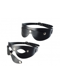 Черная кожаная маска  Новичок - Sitabella - купить с доставкой в Элисте