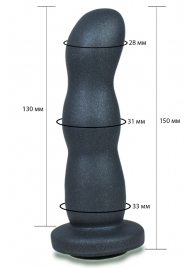 Черная анальная рельефная насадка-фаллоимитатор - 15 см. - LOVETOY (А-Полимер) - купить с доставкой в Элисте