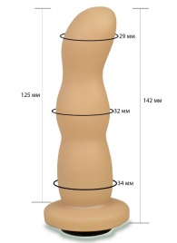 Телесная рельефная насадка Harness - 14,2 см. - LOVETOY (А-Полимер) - купить с доставкой в Элисте