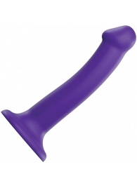 Фиолетовый фаллоимитатор-насадка Strap-On-Me Dildo Dual Density size M - 18 см. - Strap-on-me - купить с доставкой в Элисте