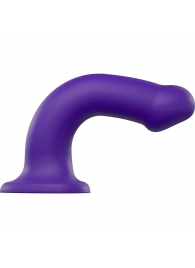 Фиолетовый фаллоимитатор-насадка Strap-On-Me Dildo Dual Density size L - 19 см. - Strap-on-me - купить с доставкой в Элисте