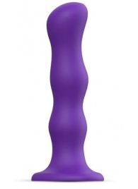 Фиолетовая насадка Strap-On-Me Dildo Geisha Balls size M - Strap-on-me - купить с доставкой в Элисте