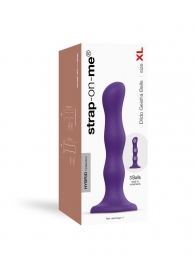 Фиолетовая насадка Strap-On-Me Dildo Geisha Balls size XL - Strap-on-me - купить с доставкой в Элисте