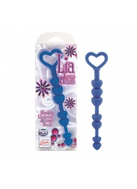 Синие анальные бусы LIA LOVE BEADS - 17,8 см. - California Exotic Novelties