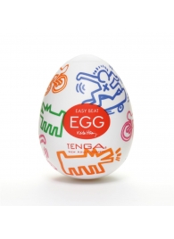 Мастурбатор-яйцо Keith Haring EGG STREET - Tenga - в Элисте купить с доставкой