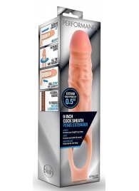 Телесная насадка на пенис 9 Inch Cock Sheath Extender - 22,2 см. - Blush Novelties - в Элисте купить с доставкой