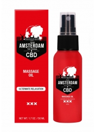 Стимулирующее массажное масло CBD from Amsterdam Massage Oil - 50 мл. - Shots Media BV - купить с доставкой в Элисте